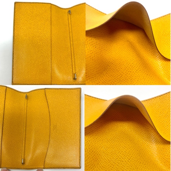 Hermès black/Yellow Grand Modele Agenda/ Card Case - Picture 7 of 8